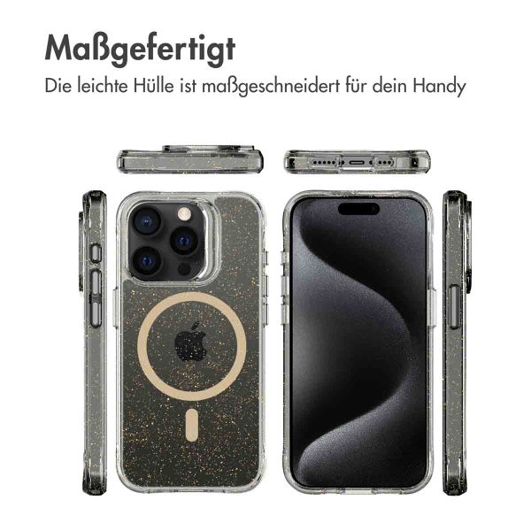 imoshion Glitzer Back Cover mit MagSafe für das iPhone 15 Pro - Gold