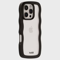 Holdit Wavy Case für das Apple iPhone 16 Pro Max - Black / Transparent
