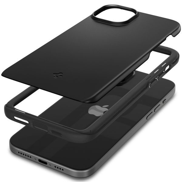 Spigen Thin Fit™ Hardcase für das Apple iPhone 15 - Schwarz