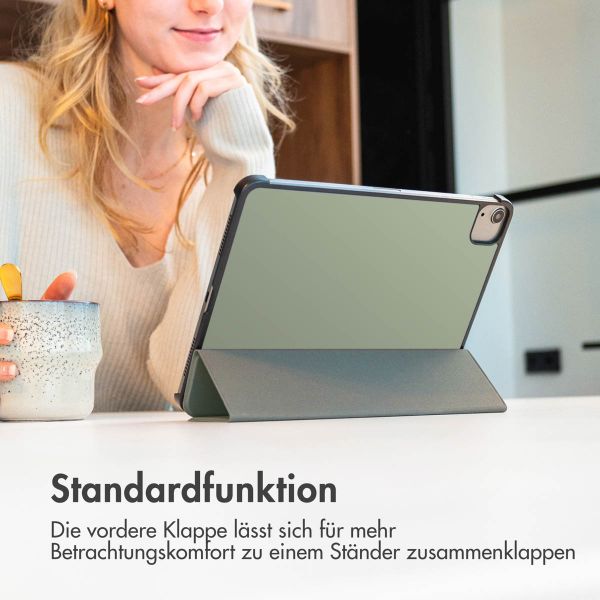 imoshion Design Trifold Klapphülle für das iPad 9 (2021) 10.2 Zoll / iPad 8 (2020) 10.2 Zoll / iPad 7 (2019) 10.2 Zoll - Floral Green