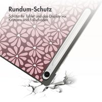 imoshion Design Trifold Klaphülle Samsung Galaxy Tab S9 11.0 Zoll / Tab S10 FE / S9 FE 10.9 Zoll - Bloom Love Blush