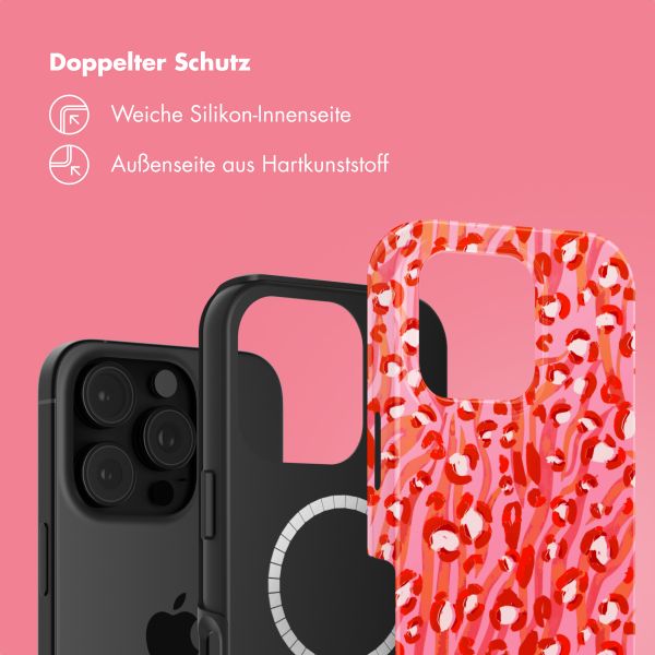 Selencia Vivid Tough Back Cover mit MagSafe für das iPhone 16 Pro - Wild Spots Lipstick