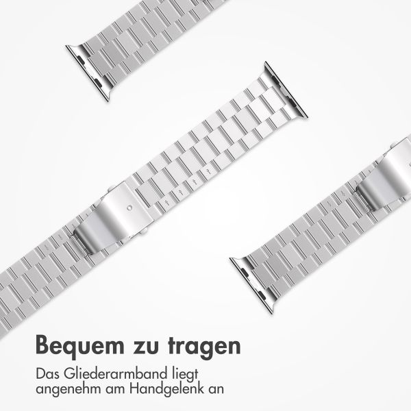 imoshion Edelstahlarmband für das Apple Watch Series 1 bis 10 / SE / Ultra (2) (44/45/46/49 mm) - Silber