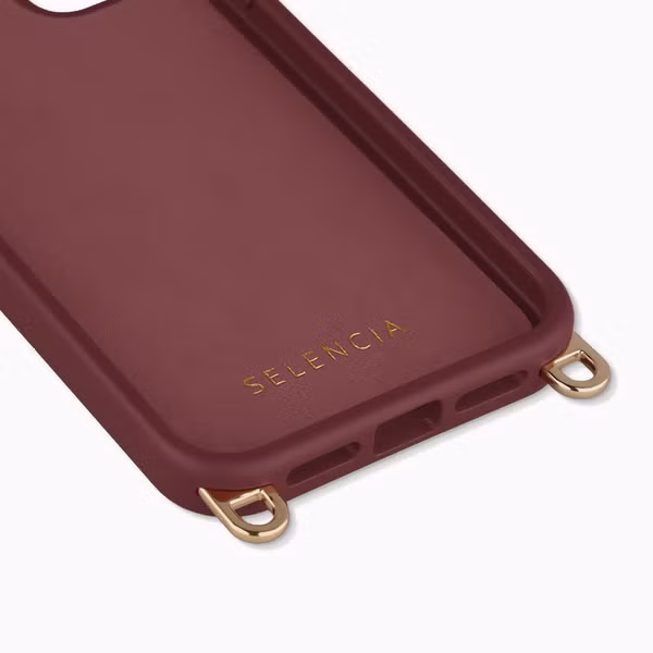 Selencia Rivièra Backcover mit MagSafe mit abnehmbaren Haken Apple iPhone 11 - Bold Burgundy