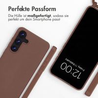 imoshion SilikonHülle mit Band Samsung Galaxy S25 FE - Braun