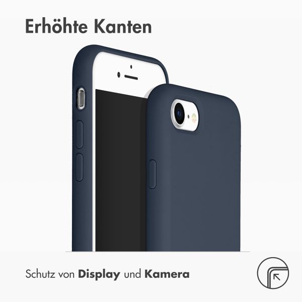 Accezz Liquid Silikoncase Blau für das Apple iPhone SE (2022 / 2020) / 8 / 7