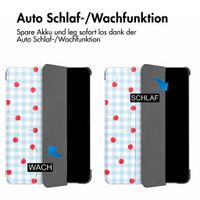 imoshion Design Trifold Klaphülle Samsung Galaxy Tab A11 Plus / A9 Plus - Cherry Check