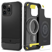 Spigen Rugged Armor Backcover MagSafe Apple iPhone 15 Pro - Schwarz
