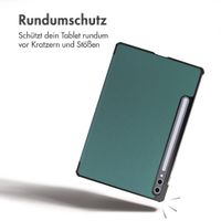 imoshion Trifold Klapphülle Samsung Galaxy Tab S10 Ultra / Tab S9 Ultra - Dunkelgrün