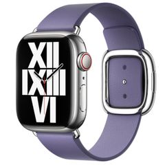 Apple Leather Band Modern Buckle für die Apple Watch Series 1-9 / SE - 38/40/41 mm / Series 10 - 42 mm - Größe M - Wisteria