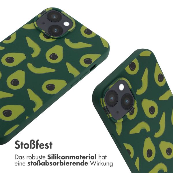 imoshion Silikonhülle design mit Band für das iPhone 14 Plus - Avocado Green