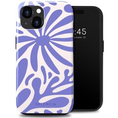 Selencia Vivid Back Cover Apple iPhone 15 - Modern Bloom Sapphire Blue