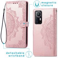 imoshion Mandala Klapphülle für das Xiaomi 12 / 12X - Rose Gold