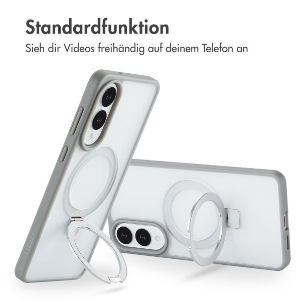Accezz Ring Stand Backcover mit MagSafe Samsung Galaxy S25 Edge - Grau