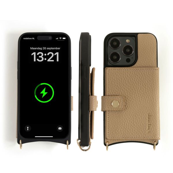 Dutchies MagSafe Back Cover mit Kartenfach Apple iPhone 14 Pro - Beige