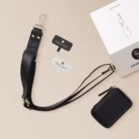 Selencia Handykette mit kleiner Tasche - Midnight Black