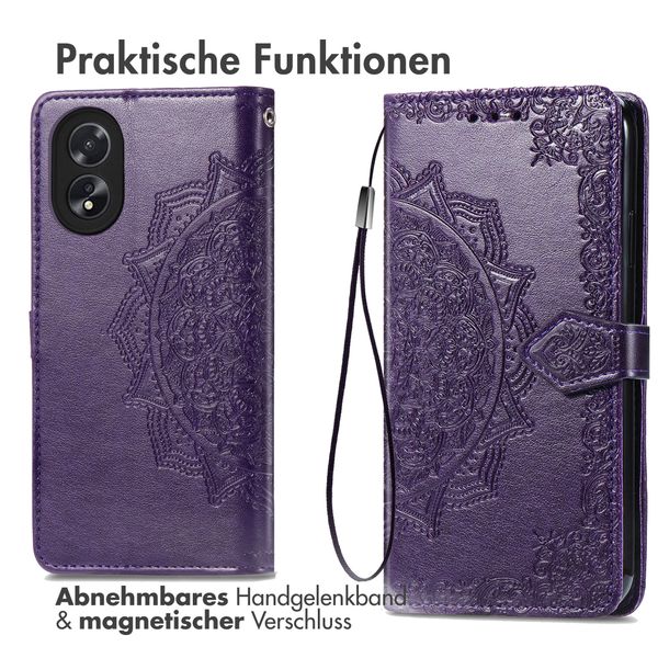 imoshion Mandala Klapphülle für das Oppo A18 / Oppo A38 - Violett