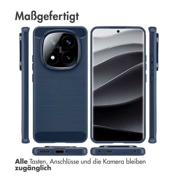 imoshion Brushed Back Cover Xiaomi Redmi Note 14 Pro Plus (5G) - Dunkelblau