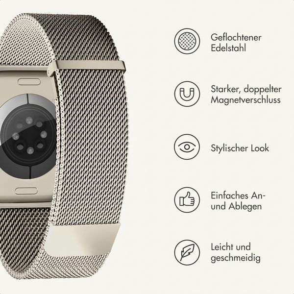imoshion Mailändische Magnetarmband für Apple Watch | 38/40/41/42 mm - Starlight