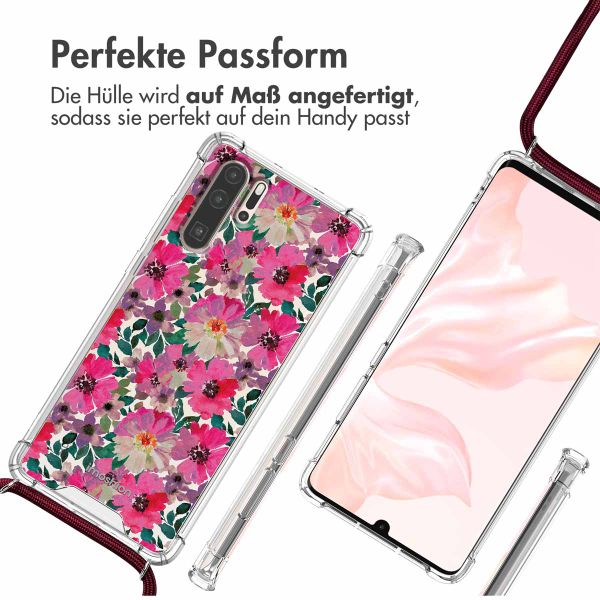 imoshion Design Hülle mit Band Huawei P30 Pro - Flower Water