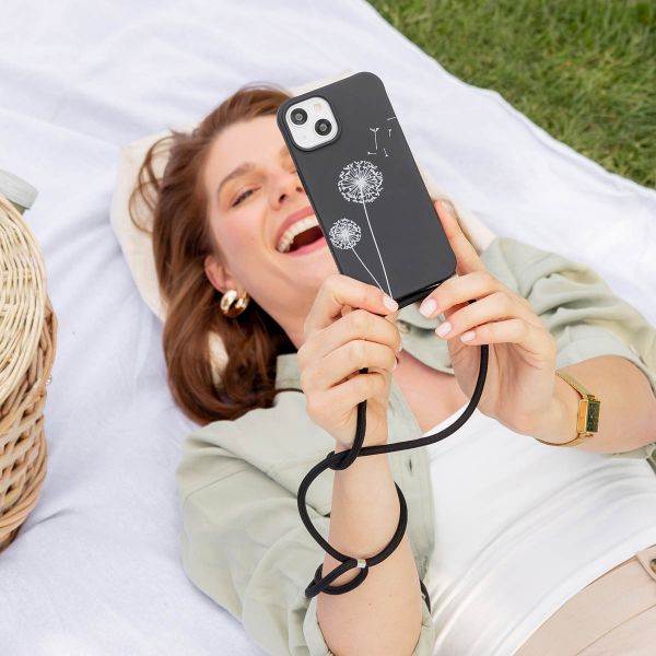 imoshion Silikonhülle design mit Band für das Apple iPhone 16 - Dandelion Black