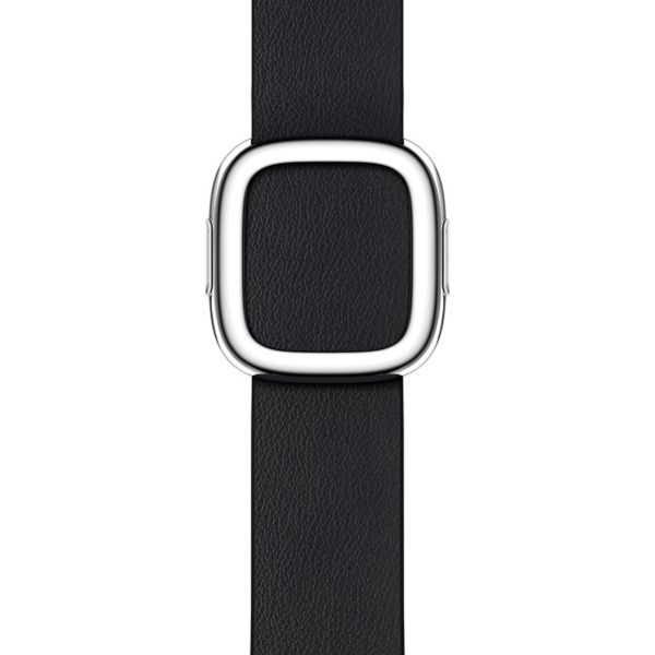 Apple Leather Band Modern Buckle für das  Apple Watch Series 1 t/m 9 / SE (38/40/41 mm) | Series 10 / 11 (42 mm) - Größe S - Midnight