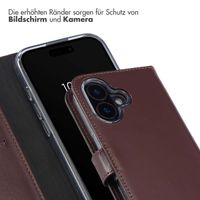 Selencia Echtleder Klapphülle für das Apple iPhone 16 - Braun