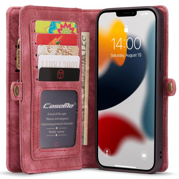 CaseMe Luxuriöse 2-in-1-Portemonnaie-Klapphülle Leder iPhone 13 Pro Max