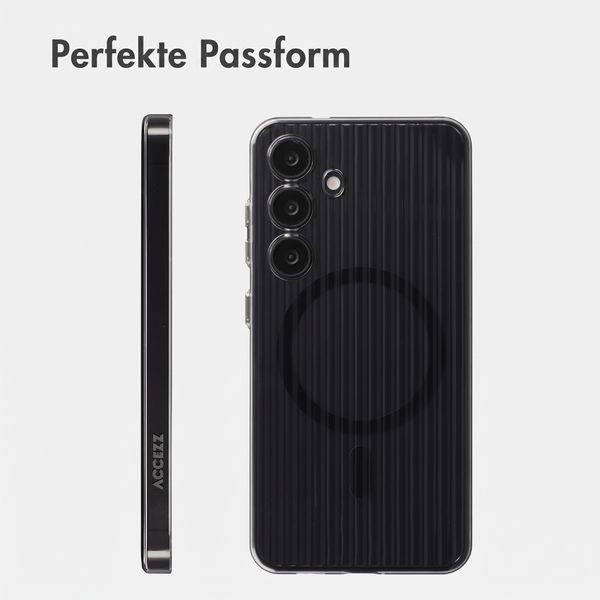 Accezz Lite Backcover mit MagSafe | Fluted | Samsung Galaxy S24 - Schwarz