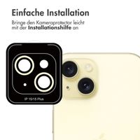 imoshion 2er-Pack Objektivschutz für Kamera für das Apple iPhone 15 / 15 Plus - Yellow
