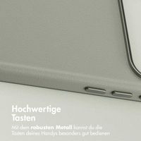 Accezz MagSafe Leather Backcover Apple iPhone 17 Pro - Light Grey