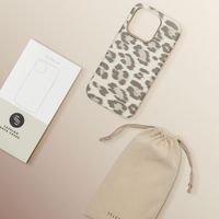 Selencia Sabi Backcover Leopardenmuster mit MagSafe Apple iPhone 15 Pro - Soft Ivory