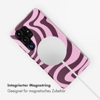Selencia Vivid Rückabdeckung mit MagSafe Samsung Galaxy S25 Ultra - Wavy Swirl Pink Plum