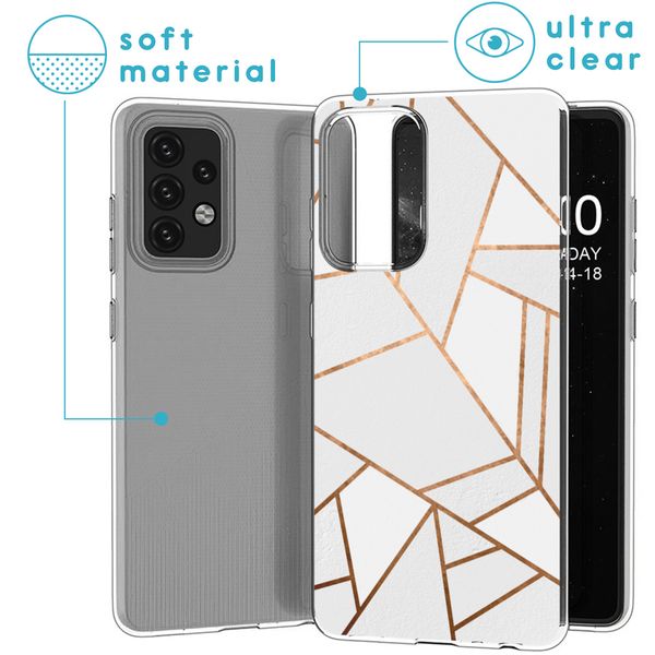 imoshion Design Hülle für das Samsung Galaxy A52(s) (5G/4G) - White Graphic