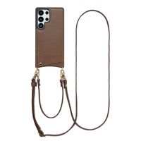 Selencia Nova HandyHülle mit Kordel und Kartenhalter Samsung Galaxy S25 Ultra - Mocha Brown
