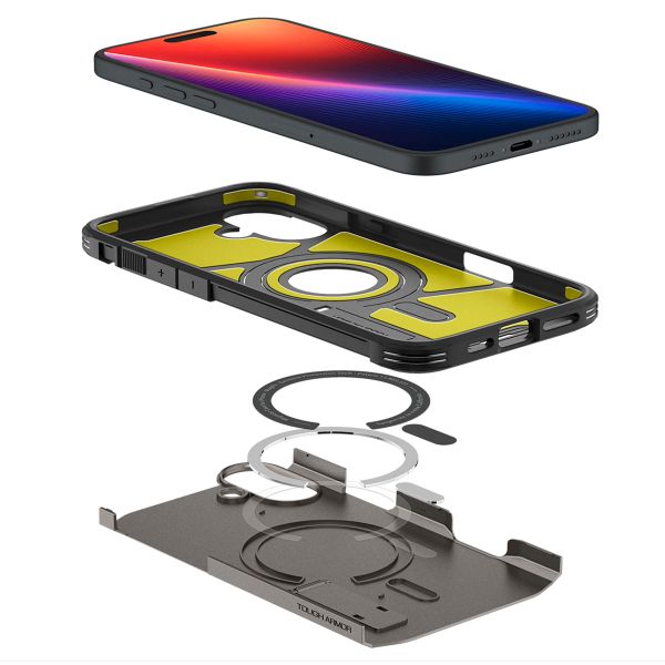 Spigen Tough Armor Backcover MagSafe Apple iPhone 16 Plus - Gunmetal