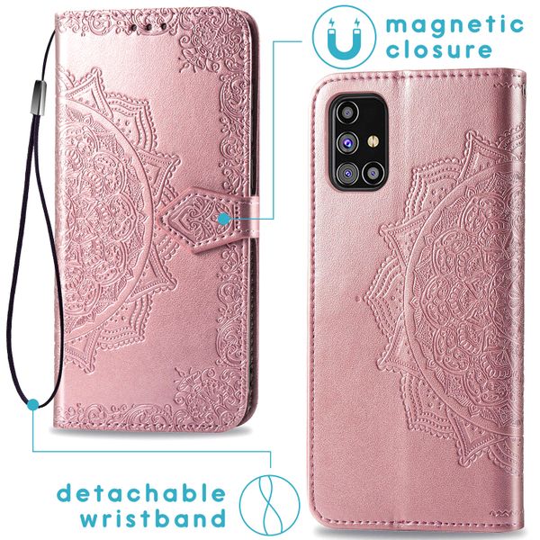 imoshion Mandala Klapphülle Samsung Galaxy M31s - Roségold