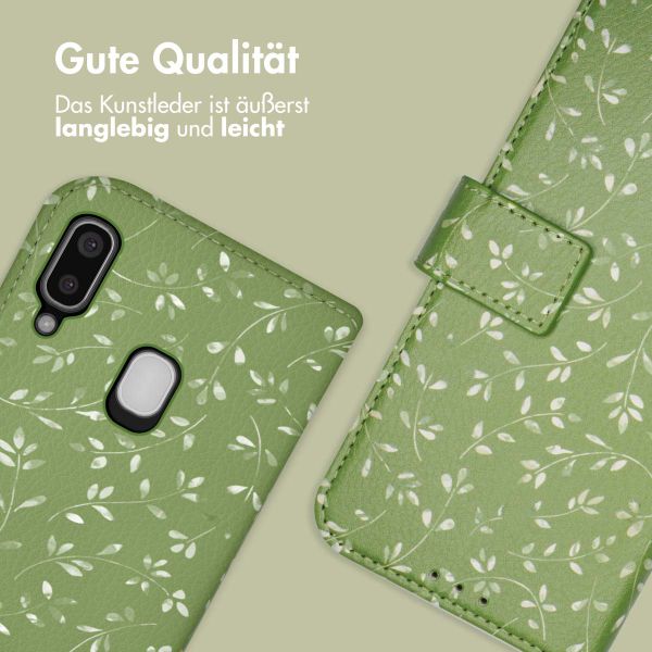 imoshion Design Klapphülle Samsung Galaxy A20e - Green Flowers