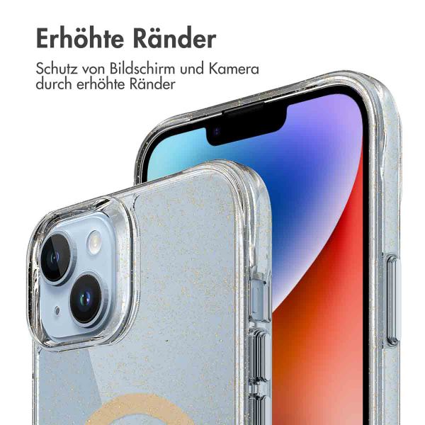 imoshion Klare Glitter Backcover mit MagSafe Apple iPhone 14 - Gold