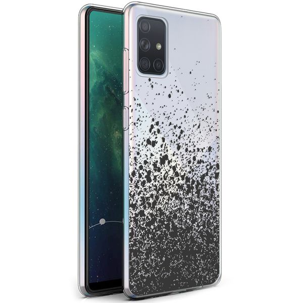 imoshion Design Hülle Samsung Galaxy A71 - Spritzer - Schwarz