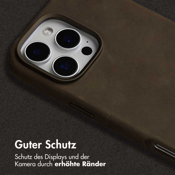Accezz Vintage Leather Magsafe Backcover Apple iPhone 16 Pro Max - Rustic Brown