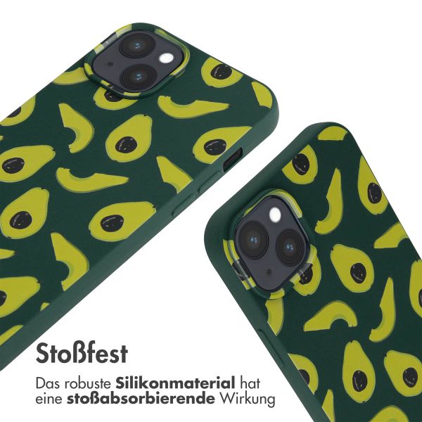 imoshion SilikonHülle design mit Band Apple iPhone 15 Plus - Avocado Green