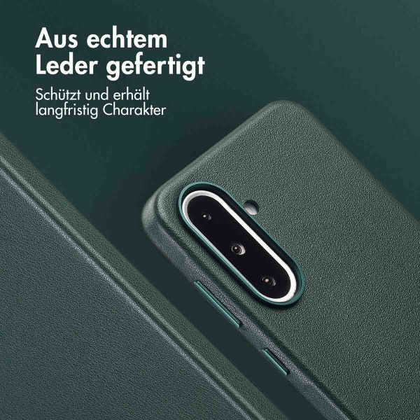Accezz MagSafe Leather Backcover Samsung Galaxy A36 / A56 - Cedar Green