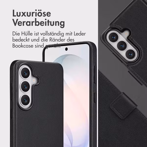 Accezz 2-in-1 Klapphülle aus Leder mit MagSafe Samsung Galaxy S26 Plus - Onyx Black