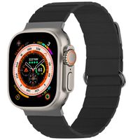 imoshion Magnetlederarmband für das Apple Watch Series 1 bis 10 / SE / Ultra (2) (44/45/46/49 mm) - Schwarz