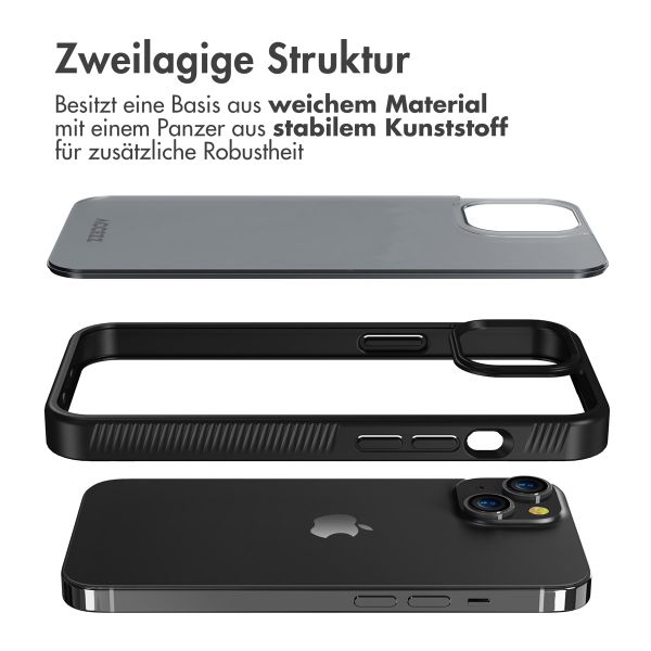 Accezz Rugged Frosted Back Cover Apple iPhone 14 - Schwarz