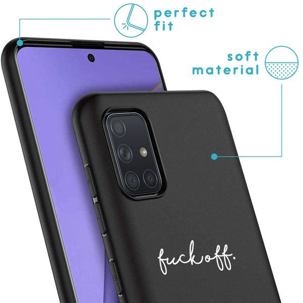 imoshion Design Hülle Samsung Galaxy A71 - Fuck Off - Schwarz