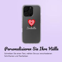 Personalisierte Hülle mit Herz iPhone 16 Pro Max - Transparent