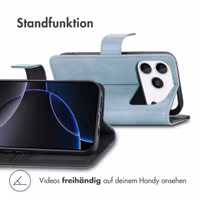 imoshion Luxuriöse Klapphülle Apple iPhone 17 Pro Max - Air Blue