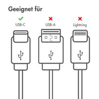 imoshion USB-C-auf-USB-C-Kabel – 100 Watt – 2 Meter – Schwarz